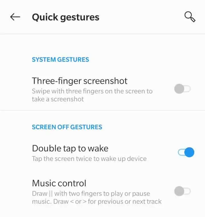 OnePlus 3 Finger screenshot